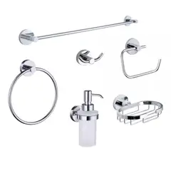 GENERICO - Accesorios Para Baño Metálico De Lujo Esparta