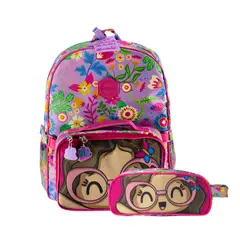 BADASS - Set Combo Garden Morral lonchera cartuchera Rosa -