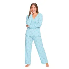 ROMANELLA - Pijama Térmica Alejandra Para Mujer Abierta Con Botones