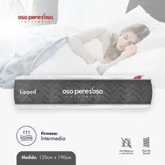 OSO PEREZOSO - Colchón Lipped+ Semidoble120cm190cm - Ortopédico Resortado - Firmeza Intermedia.