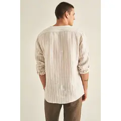 ILOT - CAMISA EN LINO MANGA LARGA CUELLO V Referencia SH68032