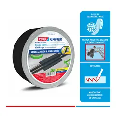 TESA - Cinta Gaffer 50mmx50m Negro