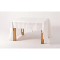NOSSARENA - Mantel blanco 1,50 x 2mt cuatro puestos