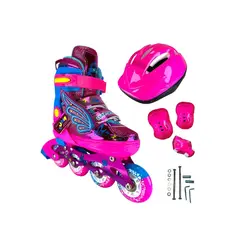 GENERICO - Patines semi profesionales para niños de 4 ruedas soy luna