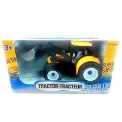 GENERICO - Tractor de juguete de cuerda bulldozer retroexcavadora carro