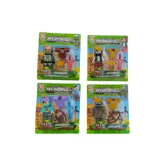 GENERICO - Set de figuras minecraft con accesorios muñeco