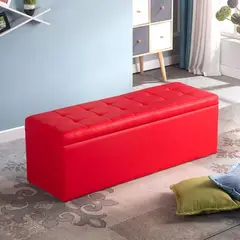 GENERICO - Puff Baúl 80x40 rojo