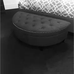 DISEÑOS RAMONA'S - Puff Baúl Media Luna 120x50x50 Dark Grey