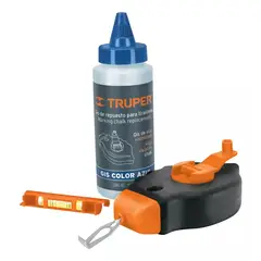 TRUPER - Tiralíneas 30 M (100 Ft) Plástico Con Gis Y Nivel,