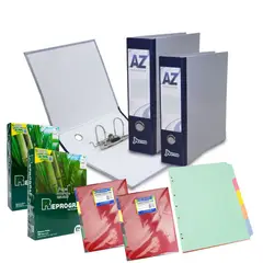 REPROGRAF - Kit Carpetas A-z Separadores Resmas - Carta Y Oficio