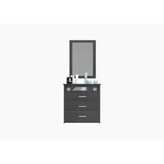 MODUOFI - Comoda con Espejo 3 Cajones Color Wengue