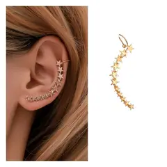 ACCESORIOS DE EVA - Arete Ear Cuff Simulador Solitario Stars_.