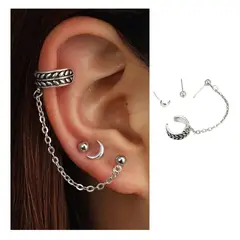 ACCESORIOS DE EVA - Arete Ear Cuff Simulador Luna_.