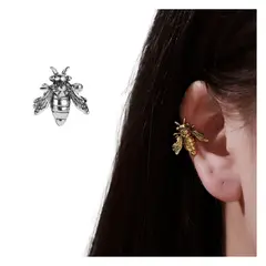 ACCESORIOS DE EVA - Arete Ear Cuff Simulador Abeja Plateada_.