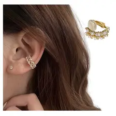 ACCESORIOS DE EVA - Arete Ear Cuff Simulador Broche_.
