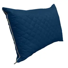 LENCICOL - Almohada Siliconada + Protector Almohada Azul Oscuro.