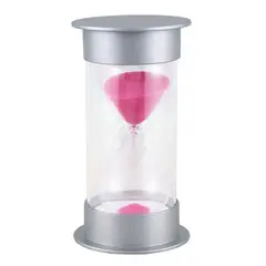 DAYOSHOP - Reloj De Arena Rosa 5 Minutos Temporizador Plateado Decoraciòn