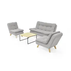 VENECIA - Sala Toulouse en Tela Plata con Mesa de Centro