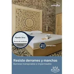 NUBEFLEX - Protector De Colchón 140x190cm Impermeable Doble