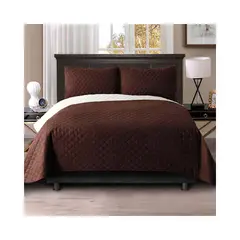LENCICOL - Colcha Semidoble Café Beige