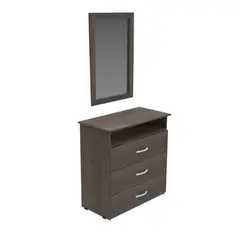 MODUOFI - Cómoda Con Espejo3 Cajones Color Toscana.