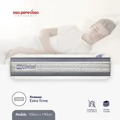 OSO PEREZOSO - Colchón Clinical+ Sencillo 100cm190cm - Ortopédico Cassata - Firmeza Extra Firme.