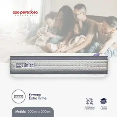 OSO PEREZOSO - Colchón Clinical+ King 200cm200cm - Ortopédico Cassata - Firmeza Extra Firme.