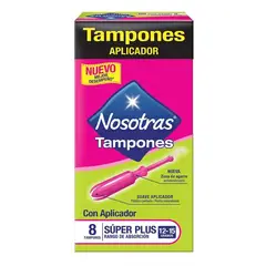 NOSOTRAS - Tampón Con Aplicador Super Plus X 8 Unidades