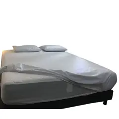 GENERICO - Forro protector plástico anti fluidos para colchón de cama queen blanco