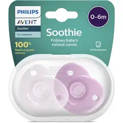 AVENT - Chupo bebe entretenedor soothie 0-6m x 2 unidades ROSA