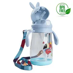 GENERICO - Termo pitillo entrenador en plastico diseño conejo bebe