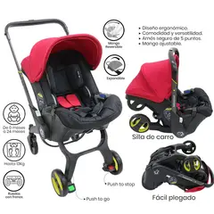 BEBE - Coche Silla Carro Moisés Porta Paseador 2 en 1