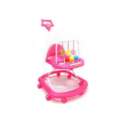 BEBESSWEET - Caminador bebe sonajeros andadera con guía-rosado