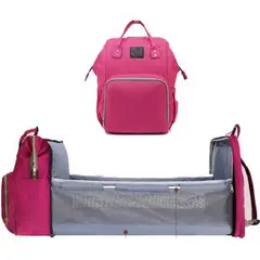 GENERICO - Pañalera multifuncional bolso bebe cambiador plegable usb