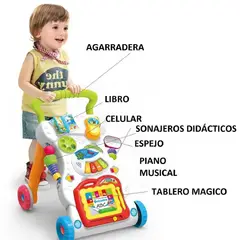 HUANGER - Caminador para bebe tipo andadera musical didáctica-unisex