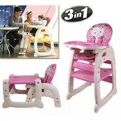 GENERICO - Silla comedor escritorio bebe infantil 3 en 1 reclinable
