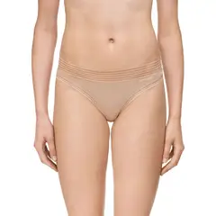 CALVIN KLEIN - Pantie Modal Tanga Mujer Beige