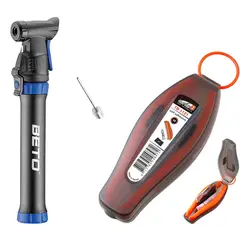 BETO - Kit inflador bicicleta más parche con pega multiuso