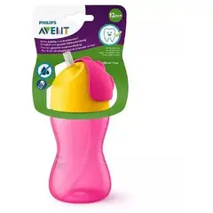 AVENT - Vaso bebe Anti Goteo Entrenador Niña pitillo Rosado