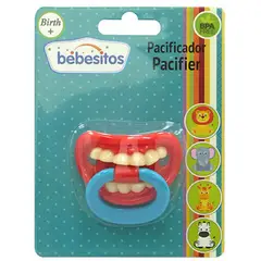 BEBESITOS - Chupo para bebe entretenedor dientes y colmillos divertido pacificador
