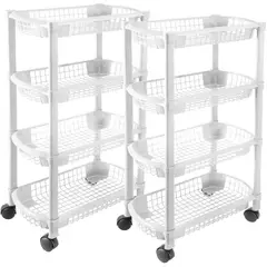 PLASTICOS MQ - Set x 2 Canastilla Plástica Rectangular Multiusos Marca Mq