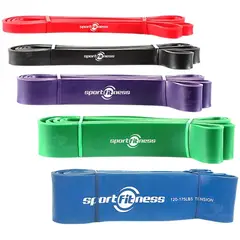 SPORT FITNESS - Kit 5 pzs banda poder elástica sportfitness tonificacion gym