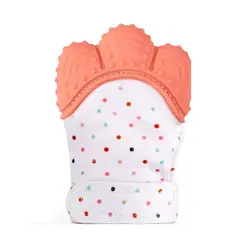 GENERICO - Guante Para Bebes Rasca Encías llama dientes - Naranja