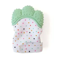 GENERICO - Guante Para Bebes Rasca Encías llama dientes - Verde Menta