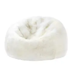 BANZAY - Puff pera gigante peludo peluche - Blanco