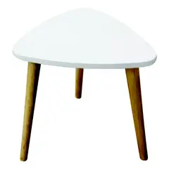 BANZAY - Mesa Auxiliar Triangular - - Blanco