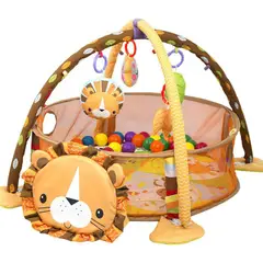 BABY ON - Gimnasio interactivo Para Bebe 3 en 1 De Pelotas Leon