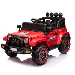 GENERICO - Carro montable bebe juguete eléctrico 4 x4 jeep Rojo 5299