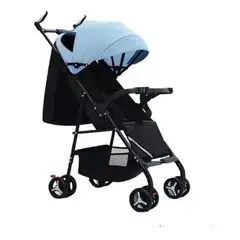 KIDSHOP - Coche Para Bebe Capota Expandible Fino azul OBSEQUIO 701-5