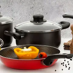 MUEBLES 2020 - Olla Cacerola con tapa Superior 24cm Gris